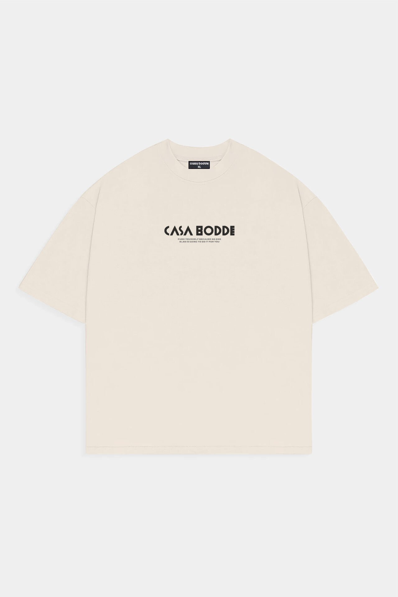 Push Yourself Baskılı Basic Unisex Tişört1