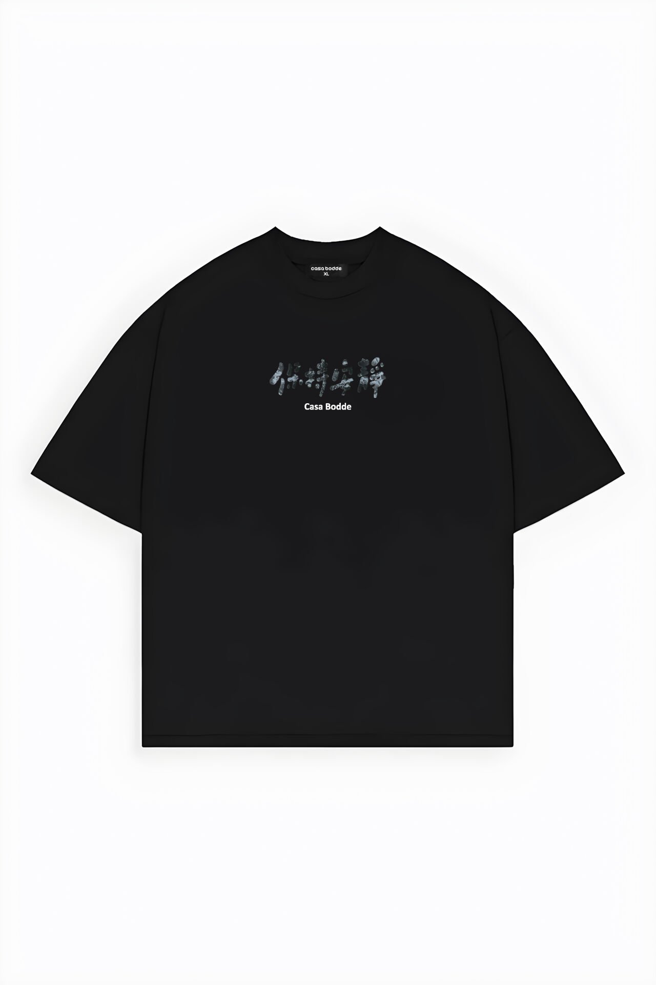 Yüksek Taş Efektli Basic Unisex Tişört