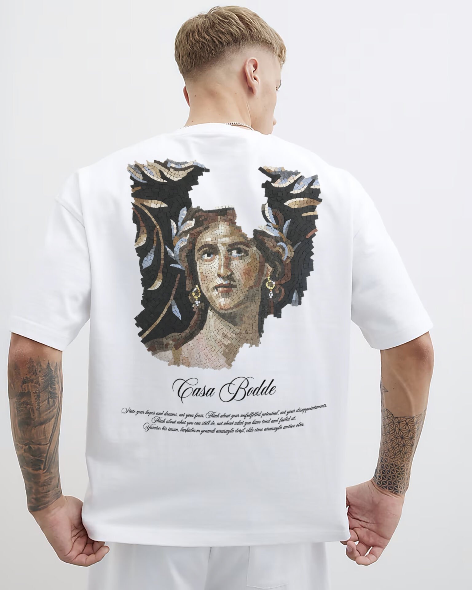 Mozaik Baskılı Unisex Tişört1