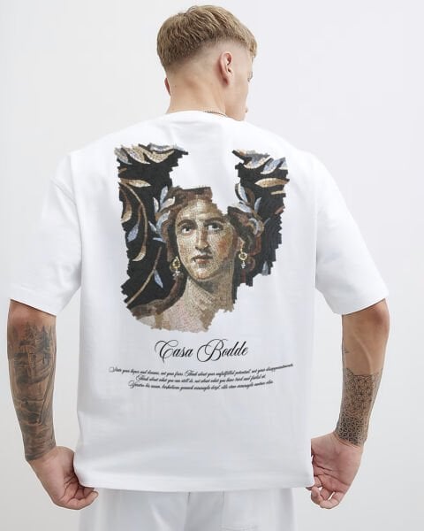 Mozaik Baskılı Unisex Tişört1