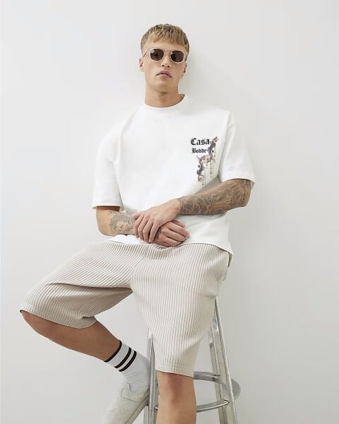 Etnik Baskılı Basic Unisex Tişört1
